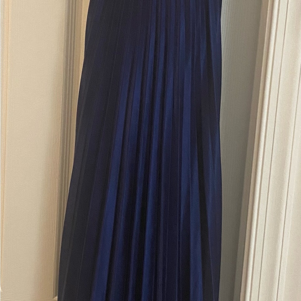 Blue gown with strap